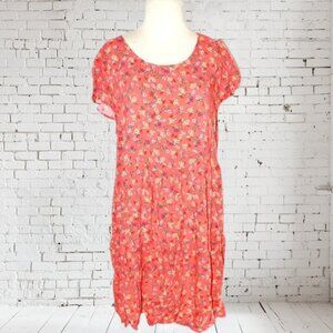 Ultra Flirt Plus Size Mini Dress Floral Design Baby Doll Spring Summer